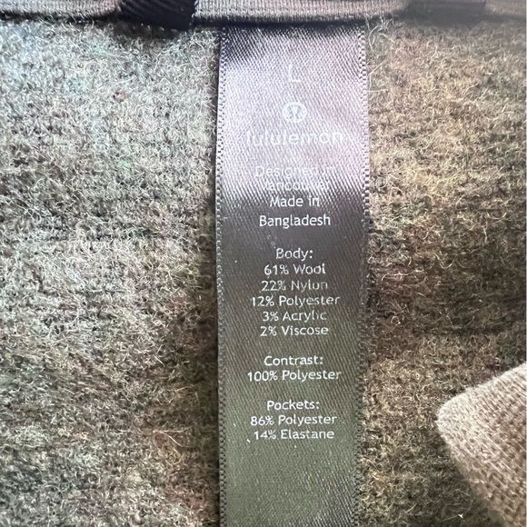 Lululemon Tundra Trek 1/2 Zip Heathered Dark Olive large l jacket sherpa fleece - Picture 8 of 12